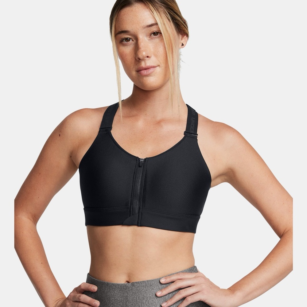 Under Armour Black Zip-Front Sports Bra - High Support